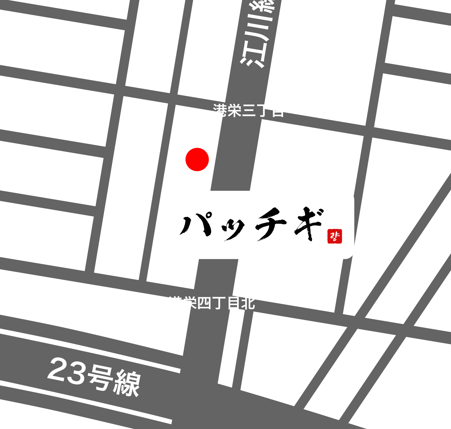 港区のホルモン屋の地図